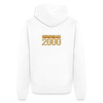 Original 2000 Vintage Rétro Tee - Veste à capuche bio Premium Unisexe - blanc - Dos - Thijin (182cm)