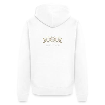 ust eine Phase Mondphase-Astrologie - Unisex Premium Bio Zip Hoodie - Weiß - Hinten - Thijin (182cm)