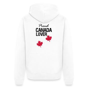 Canada Lover Canada Pays Amérique du Nord Cadeau - Veste à capuche bio Premium Unisexe - blanc - Dos - Thijin (182cm)
