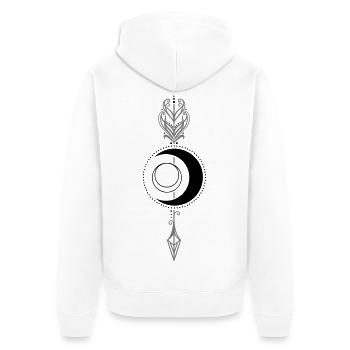 Lune avec flèche Déesse Diana Déesse de la lune - Veste à capuche bio Premium Unisexe - blanc - Dos - Thijin (182cm)