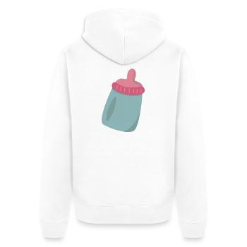 Biberon - Veste à capuche bio Premium Unisexe - blanc - Dos - Thijin (182cm)