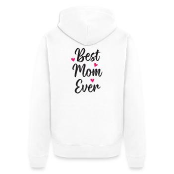 Beste Mutter aller Zeiten - Unisex Premium Bio Zip Hoodie - Weiß - Hinten - Thijin (182cm)