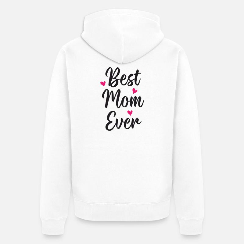 Beste Mutter aller Zeiten - Unisex Premium Bio Zip Hoodie - Weiß