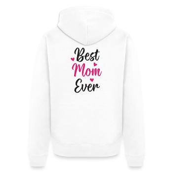 Beste Mutter aller Zeiten - Unisex Premium Bio Zip Hoodie - Weiß - Hinten - Thijin (182cm)
