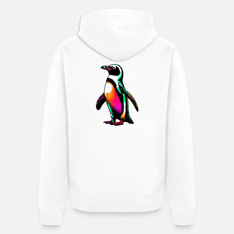 Pingouin - Veste à capuche bio Premium Unisexe - blanc
