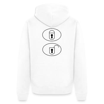 Car Remote Control Buttons - Unisex Premium Organic Zip Hoodie - white - Back - Thijin (182cm)