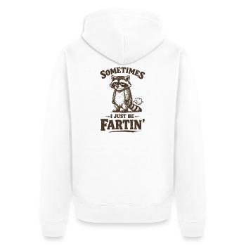 Parfois, je pète simplement. - Veste à capuche bio Premium Unisexe - blanc - Dos - Thijin (182cm)