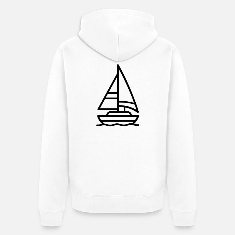 voilier - Veste à capuche bio Premium Unisexe - blanc