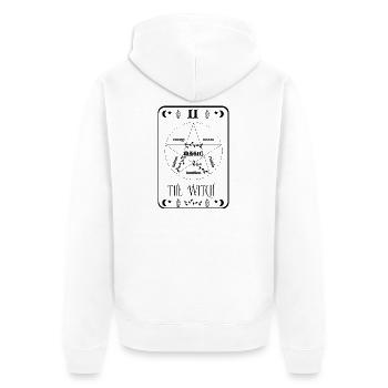 Die Hexe - Unisex Premium Bio Zip Hoodie - Weiß - Hinten - Thijin (182cm)