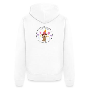 Un chien glacé avec des étoiles : Je suis un chien licorne - Veste à capuche bio Premium Unisexe - blanc - Dos - Thijin (182cm)