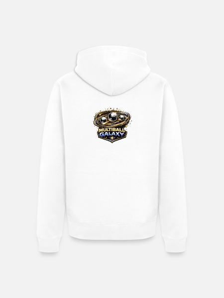 Multiball Galaxy Flipper Pinball - Unisex Premium Bio Zip Hoodie - Weiß