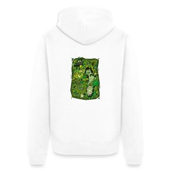 lsd_absinth - Unisex Premium Bio Zip Hoodie - Weiß - Hinten - Thijin (182cm)