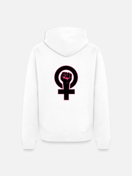 feministin - Unisex Premium Bio Zip Hoodie - Weiß