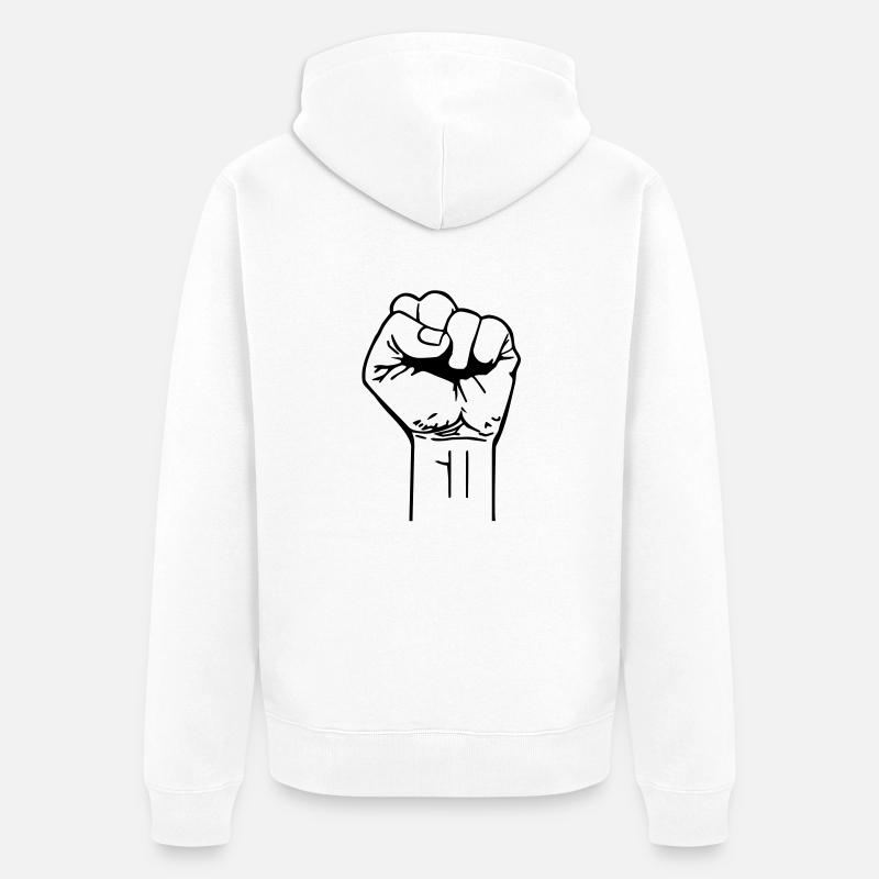 fist - Veste à capuche bio Premium Unisexe - blanc
