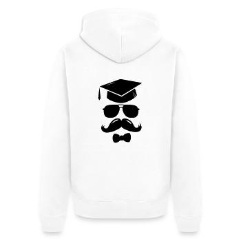 Lustige Schule Abschluss Abitur Abi Matura T-Shirt - Unisex Premium Organic Zip Hoodie - white - Back - Thijin (182cm)