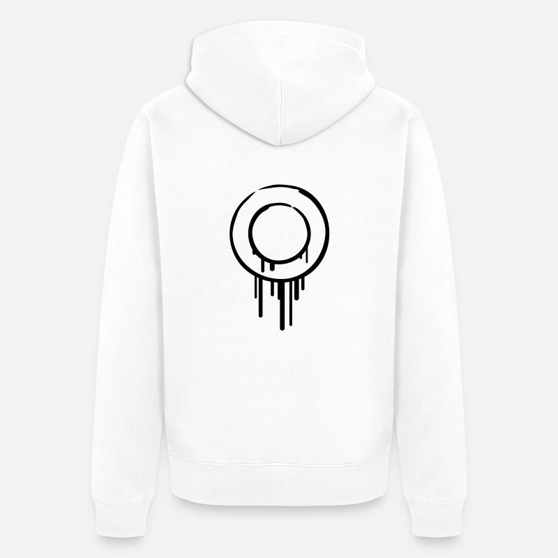 circle_rings_graffiti - Veste à capuche bio Premium Unisexe - blanc