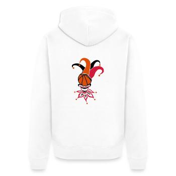 basketball joker ballon sport1 - Veste à capuche bio Premium Unisexe - blanc - Dos - Thijin (182cm)