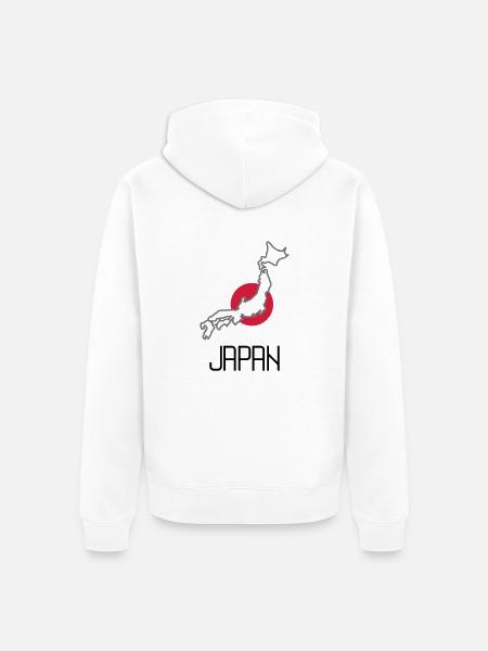 japan - Unisex Premium Organic Zip Hoodie - white