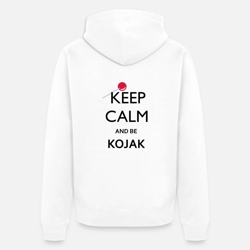 BE KOJAK - Unisex Premium Bio Zip Hoodie - Weiß