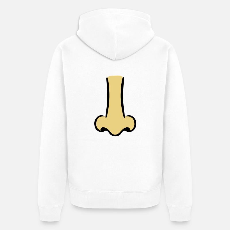 Nez - Veste à capuche bio Premium Unisexe - blanc