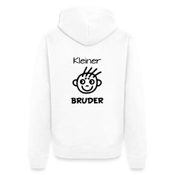 Kleiner Bruder - Unisex Premium Bio Zip Hoodie - Weiß - Hinten - Thijin (182cm)