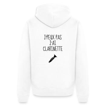 Klarinette Klarinettist Musik Musiker Musikerin - Unisex Premium Bio Zip Hoodie - Weiß - Hinten - Thijin (182cm)