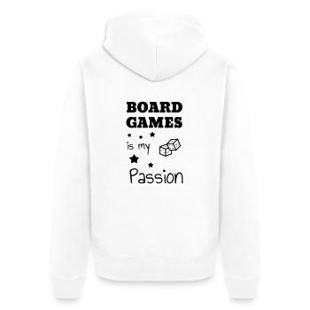 Brettspiel / Spieler / Spiel / Puzzle - Unisex Premium Bio Zip Hoodie - Weiß - Hinten - Thijin (182cm)