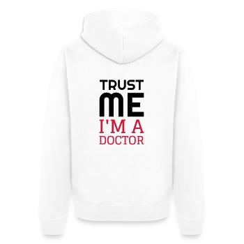 Doctor Arzt Médecin Docteur Medecine Life - Unisex Premium Organic Zip Hoodie - white - Back - Thijin (182cm)