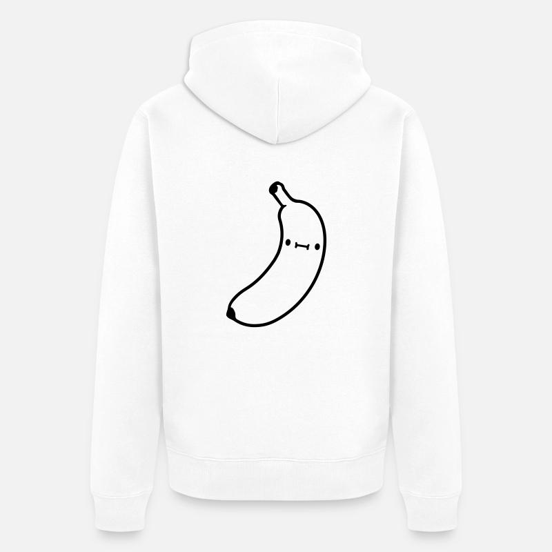 belle petite banane douce - Veste à capuche bio Premium Unisexe - blanc