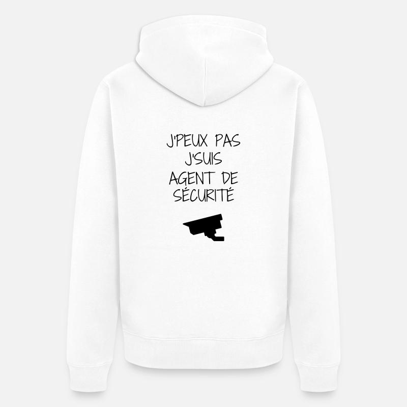 Watchmann / Supervisor / Mahnwache / Security - Unisex Premium Bio Zip Hoodie - Weiß