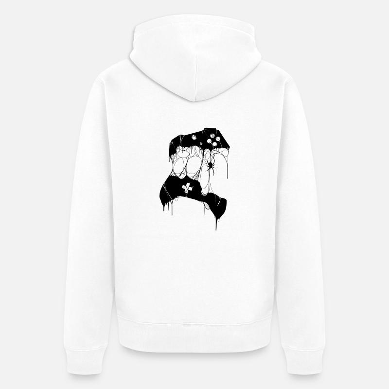 GAMING CONTROLLER is Done - Unisex Premium Bio Zip Hoodie - Weiß