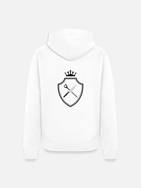 Koch Symbol - Unisex Premium Organic Zip Hoodie - white