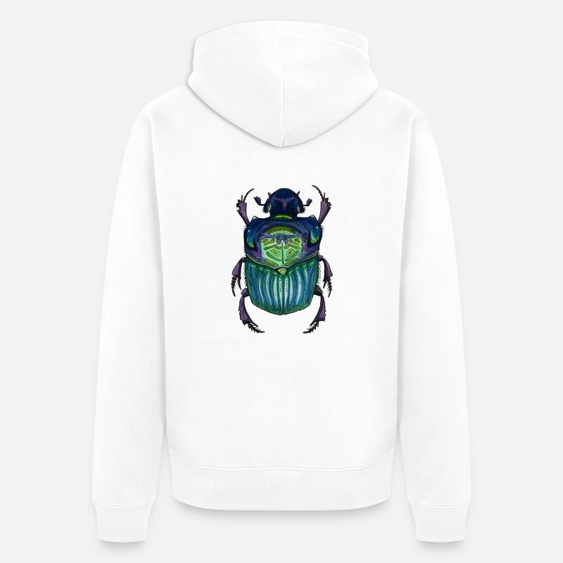 Big Beetle - Coléoptère géant - Veste à capuche bio Premium Unisexe - blanc