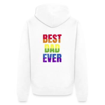 Best DAD ever - bester Papa Pride LGBT - Unisex Premium Organic Zip Hoodie - white - Back - Thijin (182cm)