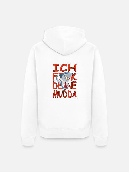 Deine Mudda-lustige-humor-satire Vers.1 - Unisex Premium Bio Zip Hoodie - Weiß
