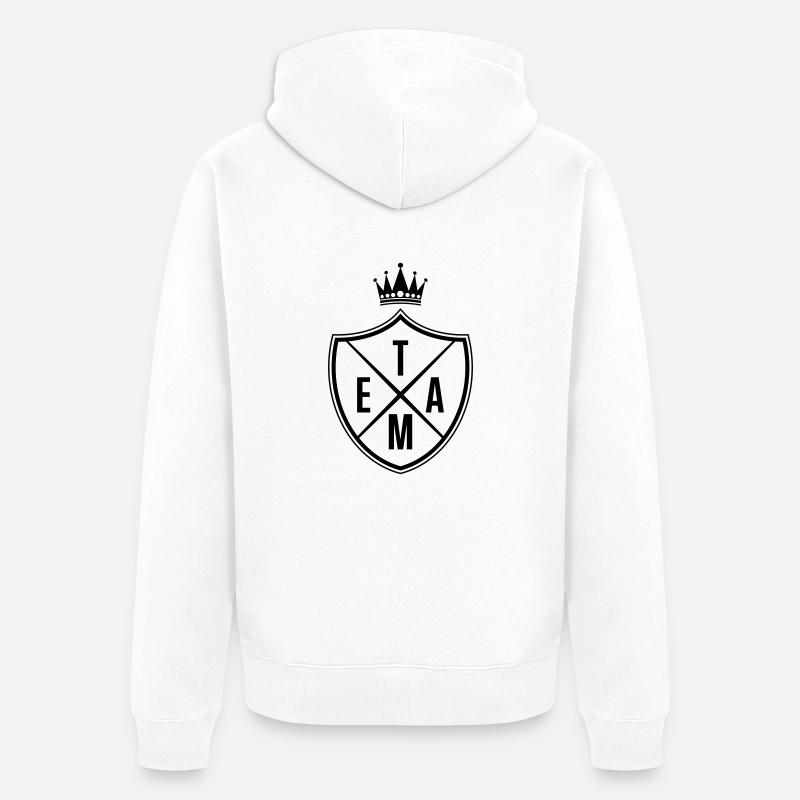 team krone - Unisex Premium Bio Zip Hoodie - Weiß
