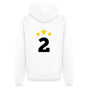 2 ans étoile - cadeau de 2 e anniversaire - Veste à capuche bio Premium Unisexe - blanc - Dos - Thijin (182cm)