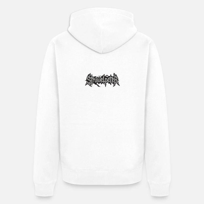 Struwwelpeter Grim Logo - Veste à capuche bio Premium Unisexe - blanc