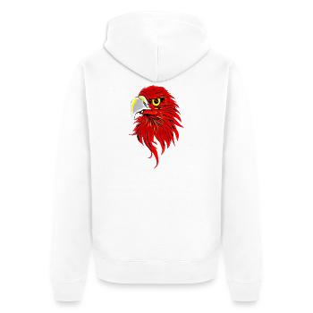 Oiseau de proie - Veste à capuche bio Premium Unisexe - blanc - Dos - Thijin (182cm)