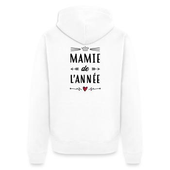 Großmütter / Oma / Mami / Großmutter / Mamy - Unisex Premium Bio Zip Hoodie - Weiß - Hinten - Thijin (182cm)