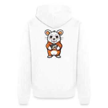 Mignon Souris Derson Hoodie Design - Veste à capuche bio Premium Unisexe - blanc - Dos - Thijin (182cm)