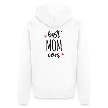 Beste Mutter aller Zeiten - Unisex Premium Bio Zip Hoodie - Weiß - Hinten - Thijin (182cm)