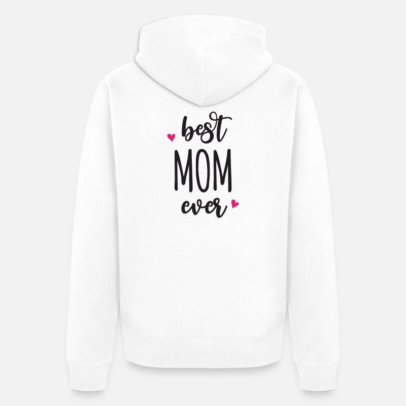 Beste Mutter aller Zeiten - Unisex Premium Bio Zip Hoodie - Weiß