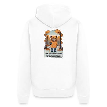Comme l’ours en automne - Veste à capuche bio Premium Unisexe - blanc - Dos - Thijin (182cm)