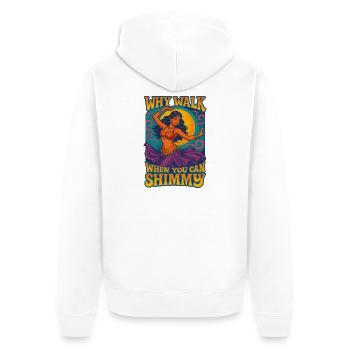 Affiche de motivation pour danseuse orientale - Veste à capuche bio Premium Unisexe - blanc - Dos - Thijin (182cm)