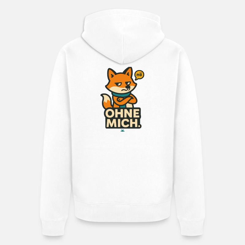 Sans Moi – Nope-Fox - Veste à capuche bio Premium Unisexe - blanc