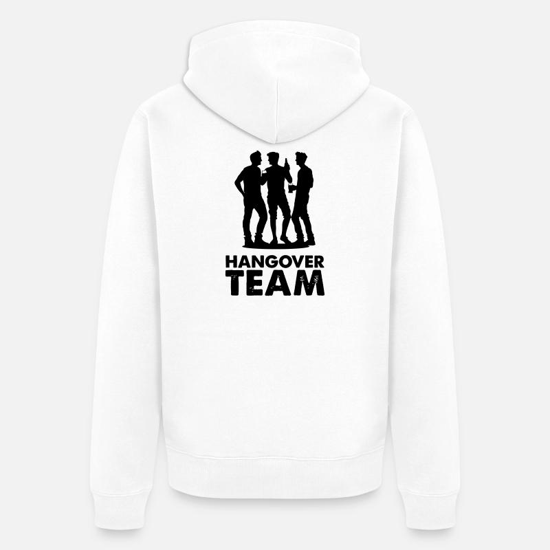 équipe_gueule_de_bois - Veste à capuche bio Premium Unisexe - blanc