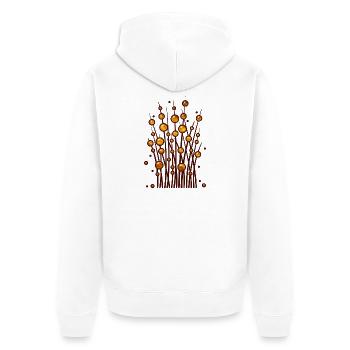 Goldene Ballon-Design - Unisex Premium Bio Zip Hoodie - Weiß - Hinten - Thijin (182cm)