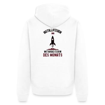 Employee of the Month Plumber Plumbing - Unisex Premium Organic Zip Hoodie - white - Back - Thijin (182cm)