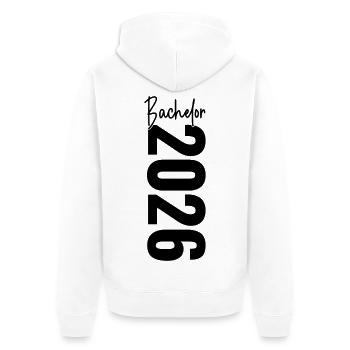 Baccalauréat 2026 - Veste à capuche bio Premium Unisexe - blanc - Dos - Thijin (182cm)
